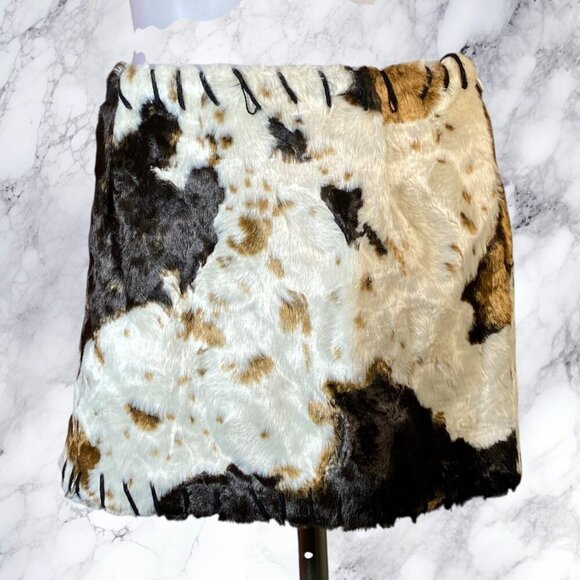 AKIRA Dont Think About It Cow Print Mini Skirt - Picture 2 of 12